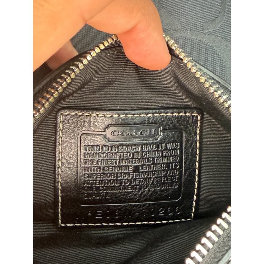 Vintage Coach Hamptons 10266 Swingpack Bag Womens Black Python Leather Crossbody - Picture 13 of 15